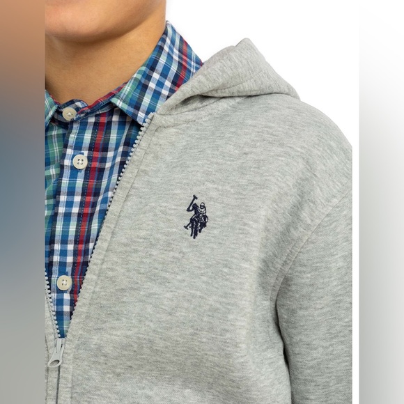 U.S. Polo Assn. Boys Fleece Zip-Up Hoodie - Picture 3 of 5